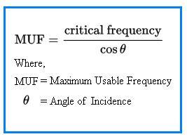 MUF formula