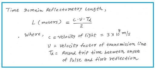 Time Domain Reflectometry length equation