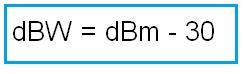 dBm to dBW converter