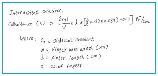 interdigitated capacitor calculator