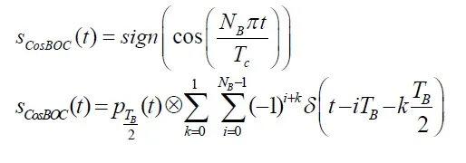 cosine BOC modulation equations