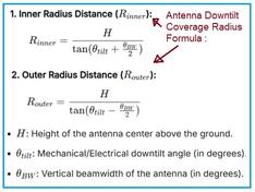 Antenna Downtilt Coverage Radius Calculator | RF Tool