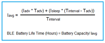 Bluetooth Low Energy (BLE) Battery Life Time Calculator
