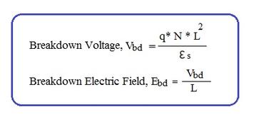 BARITT Diode Breakdown Voltage Calculator and Formula