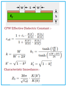 Coplanar Waveguide Calculator & Formula