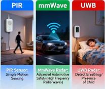 UWB vs PIR vs mmWave Radar: Key differences