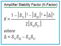 RF stability K-factor Calculator & formula