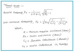 Tunnel Diode Calculator: Resistive and Self-Resonant Frequency