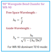 Waveguide Bend Chamfer Formula & Calculator