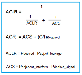 ACLR ACS ACIR ACR measurements:Key differences