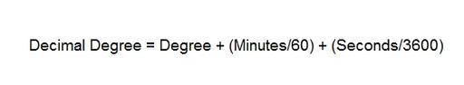 Degrees Minutes Seconds to Decimal Degrees Converter