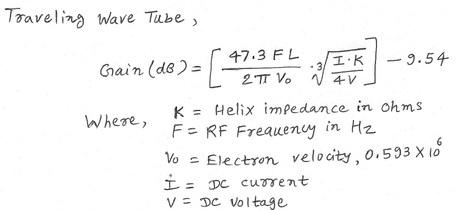 Traveling Wave Tube (TWT) Gain Calculator