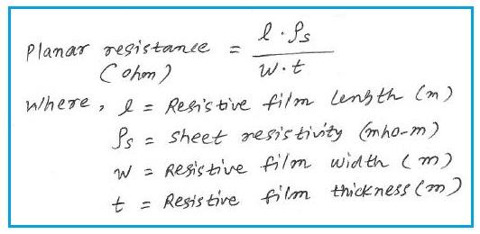 planar resistance equation