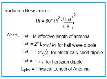 Radiation Resistance Equation
