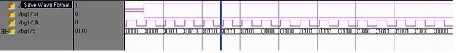 4 bit binary to gray counter converter simulation result