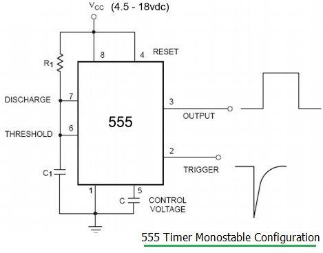 555 timer monostable configuration
