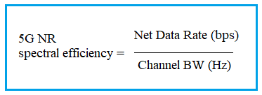 5G NR spectral efficiency