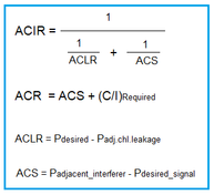 ACIR and ACR Calculator : ACLR and ACS Formulas