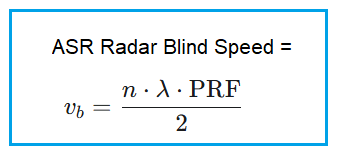 ASR Radar Blind Speed