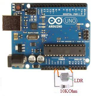 Arduino Interfacing with LDR sensor
