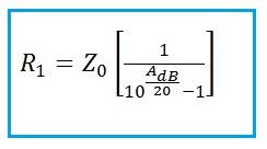 Balanced Attenuator Formula