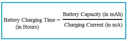 Battery Charging Time Formula