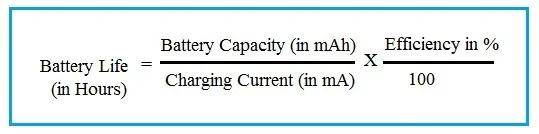 Battery Life Calculation Formula
