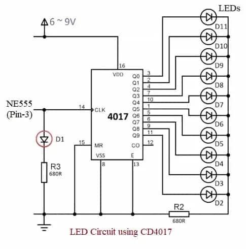 CD4017 circuit