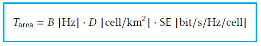 Cellular Area throughput formula