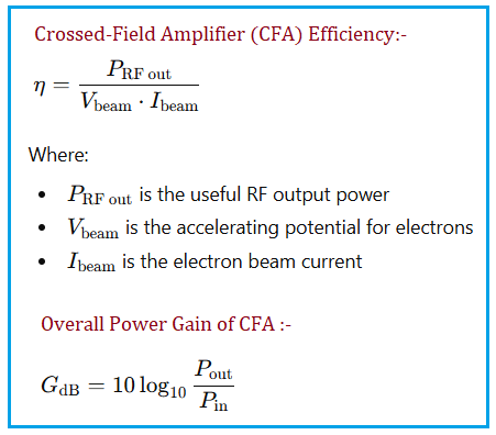 Crossed Field Amplifier CFA Formula