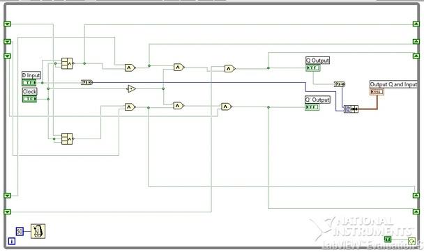 D flipflop labview vi block diagram