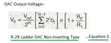DAC output non-inverting type equation1