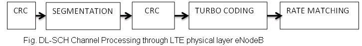 DLSCH processing through LTE physical layer