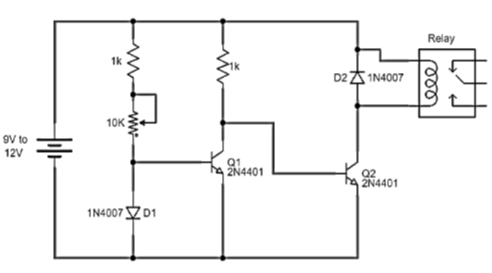 Diode in temperature sensing