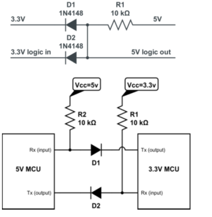 Diode in level shifting
