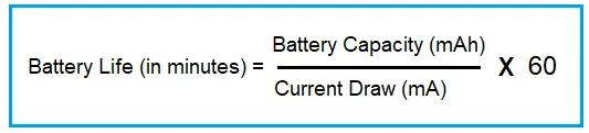 Drone Battery Life Formula