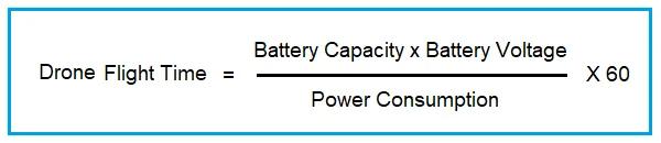 Drone Flight Time Formula
