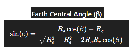 Earth Central Angle Formula