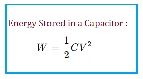 Energy stored in Capacitor Formula