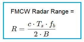 FMCW Radar Range Formula