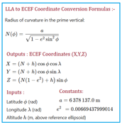 ECEF to LLA Converter Calculator & Formula | RF Wireless World
