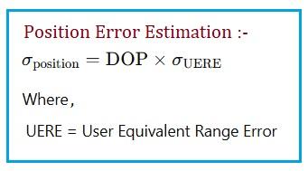GPS Position Error Estimation Formula