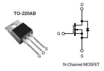 IRF540 pin diagram