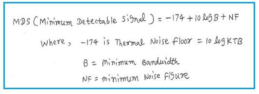 MDS, Minimum Detectable Signal equation