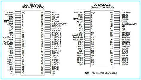 MSP430 pin diagram