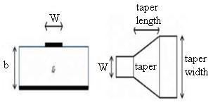 Microstrip transition taper