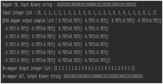 QPSK mapper and demapper python output