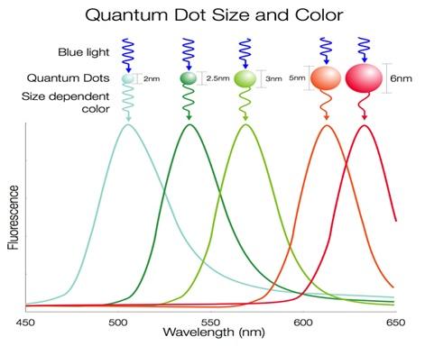 Quantum dot Color Emission Spectrum