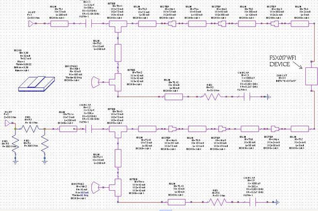 RF Amplifier Layout Circuit