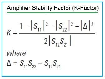 RF k-factor or stability factor Formula